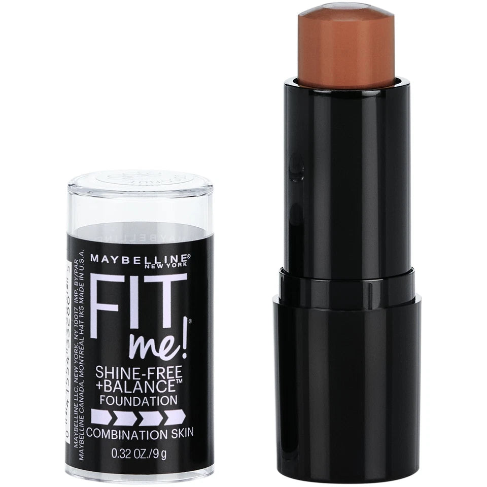 Maybelline Fit Me Shine-Free Stick Foundation, 1 fl oz Oil-Free Matte Foundation Makeup, Choose Your Shade