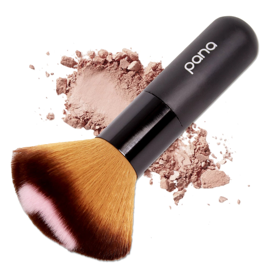 Pana Professional Super Soft Two-Toned Makeup Powder & Blush Brush, Premium Cosmetic Face Brush for Powder, Blush & Bronzer