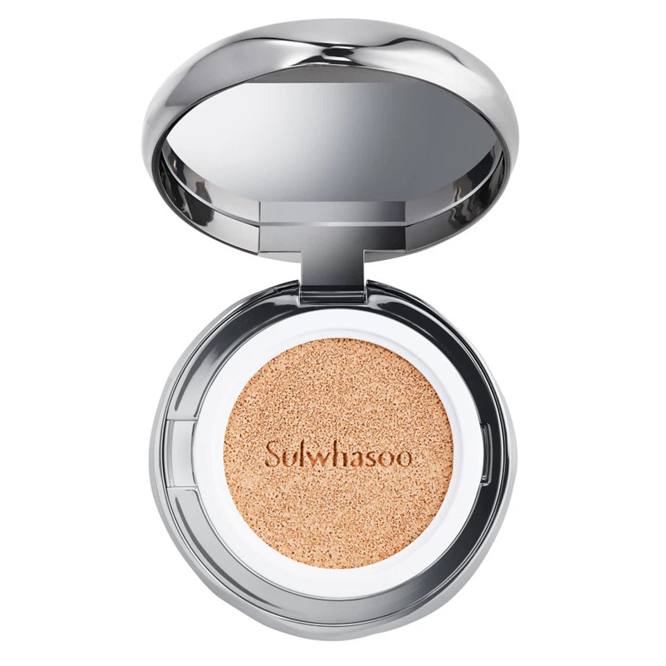 Sulwhasoo Perfecting Cushion Foundation 15g + Refill 15g, SPF50+ PA+++, Long-Lasting Hydrating Cushion Makeup, K-Beauty