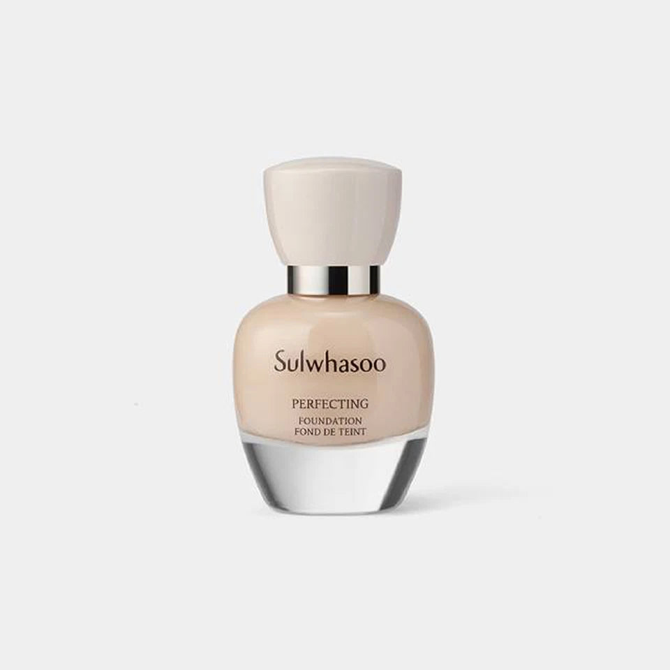 Sulwhasoo Perfecting Foundation 35ml SPF17, Long-Lasting Liquid Foundation, Natural Radiant Finish K-Beauty Makeup with Free Gift